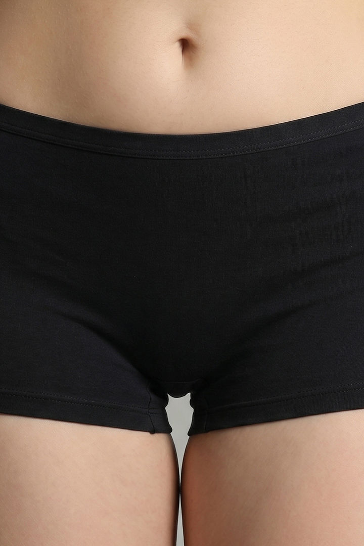 Zivame Medium Rise Full Coverage Boyshorts (Pack of 2) - Black — image 5